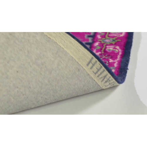 Bungalow Rose Blokzijl Oriental Handmade Tufted Wool Area Rug in Pink